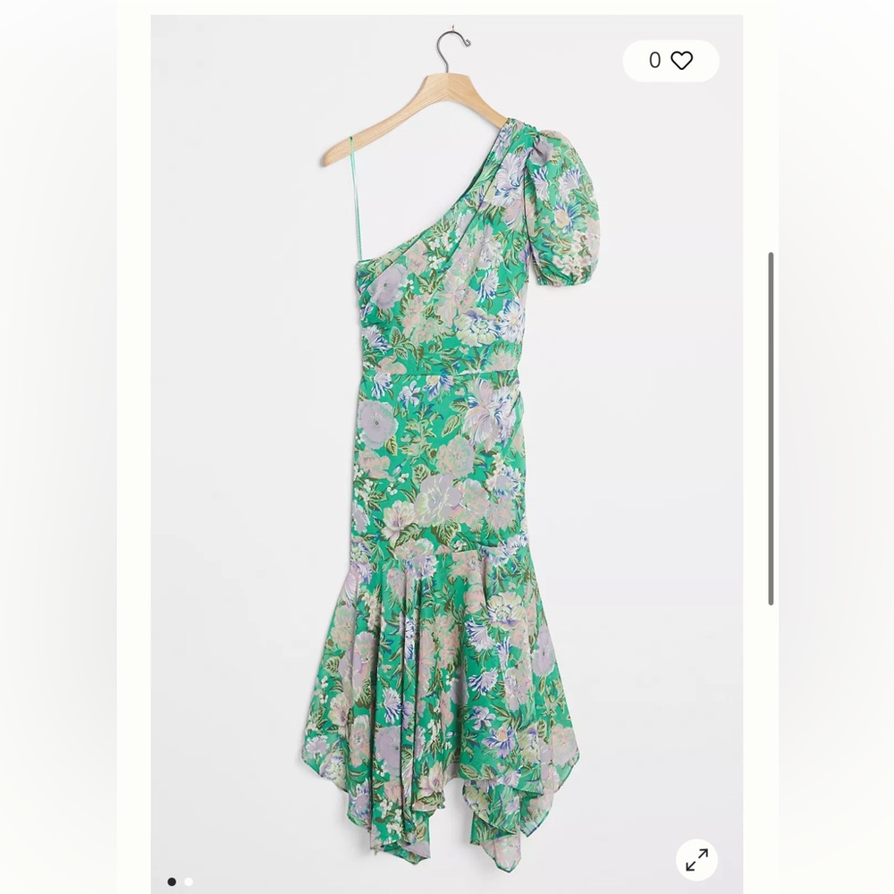 ASTR Santorini Green Asymmetrical Ruffled one should dress in XS